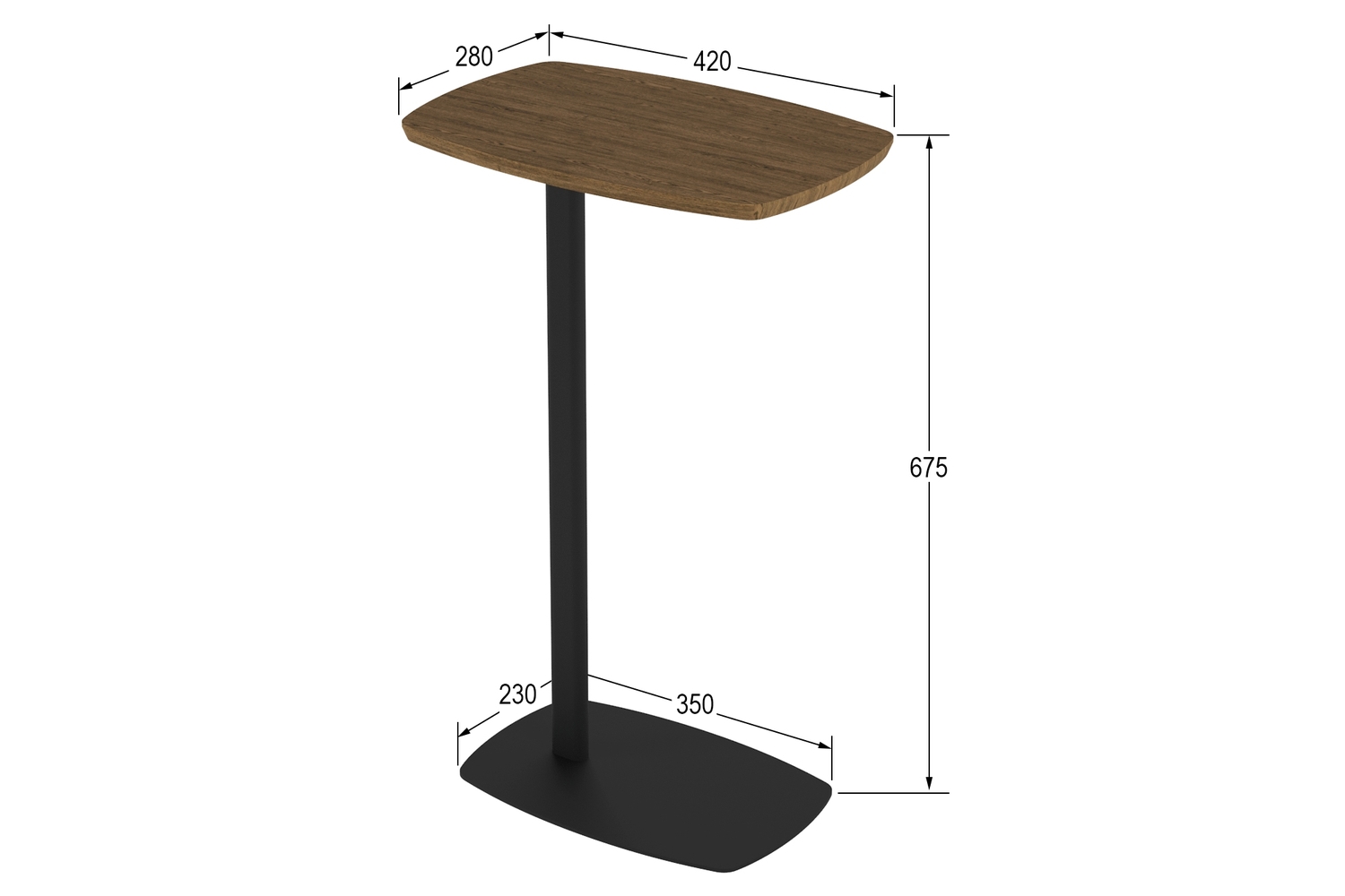 Журнальные столы - изображение №6 "Придиванный стол ГРЭЙ / Орех кантри"  на www.Angstrem-mebel.ru