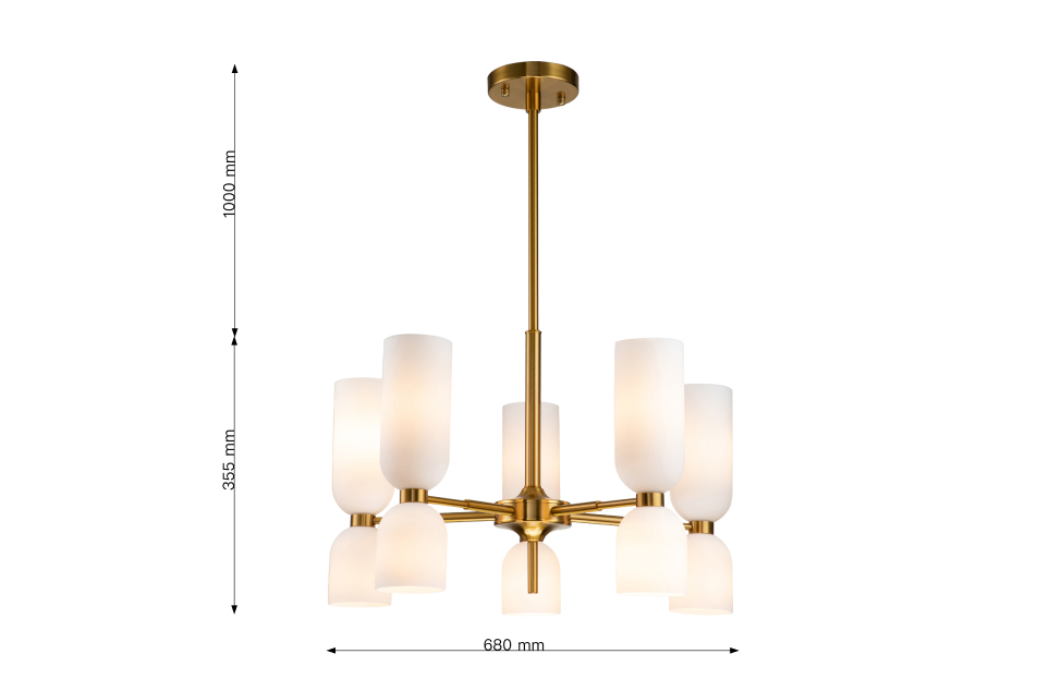 Люстры - изображение №3 "Подвесная люстра Amusing (золото) D680*H550/850 10*E14*40W"  на www.Angstrem-mebel.ru
