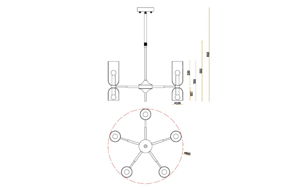 Люстры - изображение №9 "Подвесная люстра Amusing (золото) D680*H550/850 10*E14*40W"  на www.Angstrem-mebel.ru