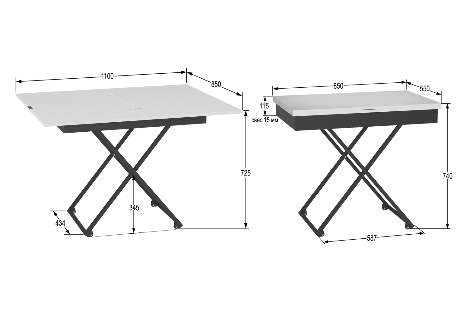 Журнальные столы - изображение №19 "Стол ОДРЭ трансформируемый "  на www.Angstrem-mebel.ru